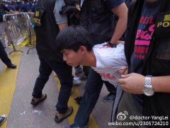 香港学联：黄之锋等人旺角清场行动中被捕(图)