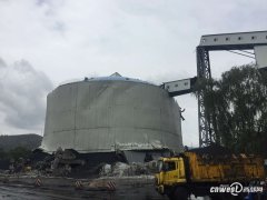 长武县煤矿总投资4900万储煤仓发生坍塌 无伤亡